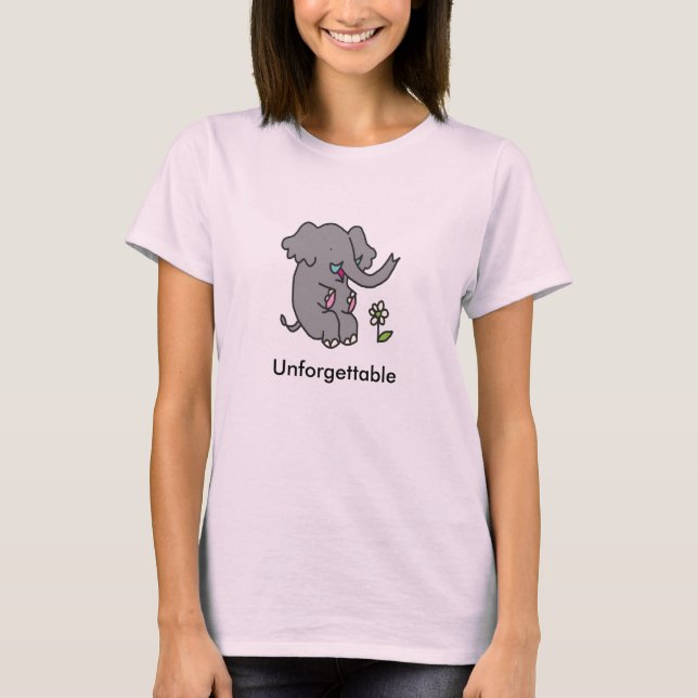 Camiseta inolvidable del elefante (Anverso)