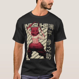 Camiseta Inosuke Demon Slayer Anime T Shirt T-Shirt