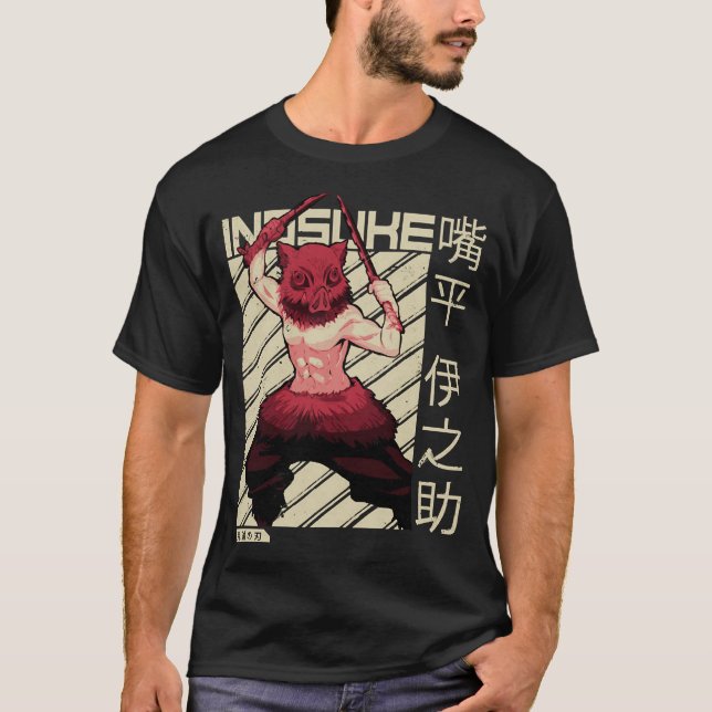 Camiseta Inosuke Demon Slayer Anime T Shirt T-Shirt (Anverso)