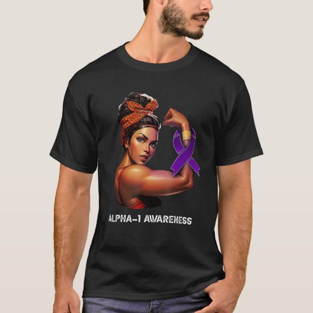 Camiseta Inquebrantable conciencia sobre el Chica africano  (Anverso)