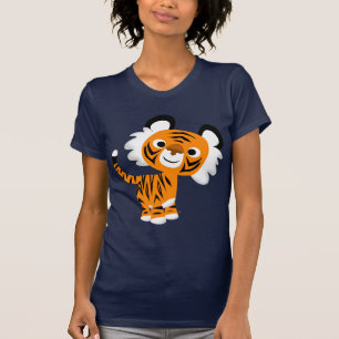 Camiseta inquisitiva linda de las mujeres del