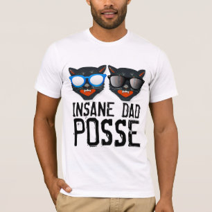 CAMISETA INSANE DAD CAT POSSE T-SHIRTS DE LOS HOMBRES