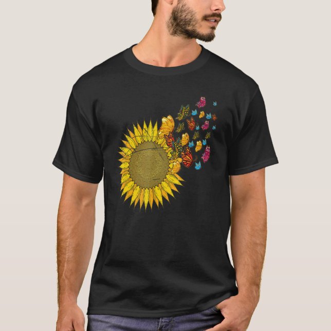 Camiseta Inscripción Animal Lepidopterist Yellow Sunflower  (Anverso)