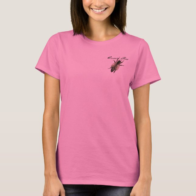 Camiseta Inscripción de Bug de Vida Silvestre Queen Bee (Anverso)