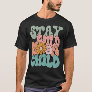 Camiseta Inscripción de Chica hippie para niños con flores