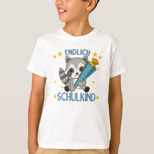 Camiseta Inscripción escolar de Raccoon Kita 2021 Escolar