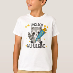Camiseta Inscripción escolar de Raccoon Kita 2021 Escolar