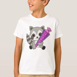 Camiseta Inscripción escolar de Raccoon Kita 2021 Escolar