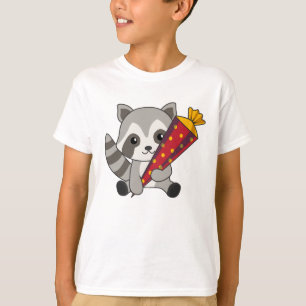 Camiseta Inscripción escolar de Raccoon Kita 2021 Escolar