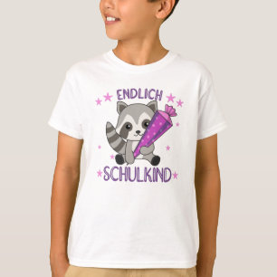 Camiseta Inscripción escolar de Raccoon Kita 2021 Escolar