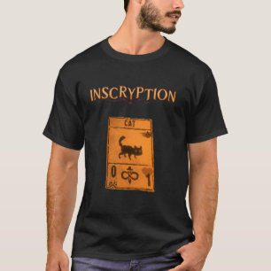 Camiseta Inscripción Juego de cartas de gato psicológico Ha