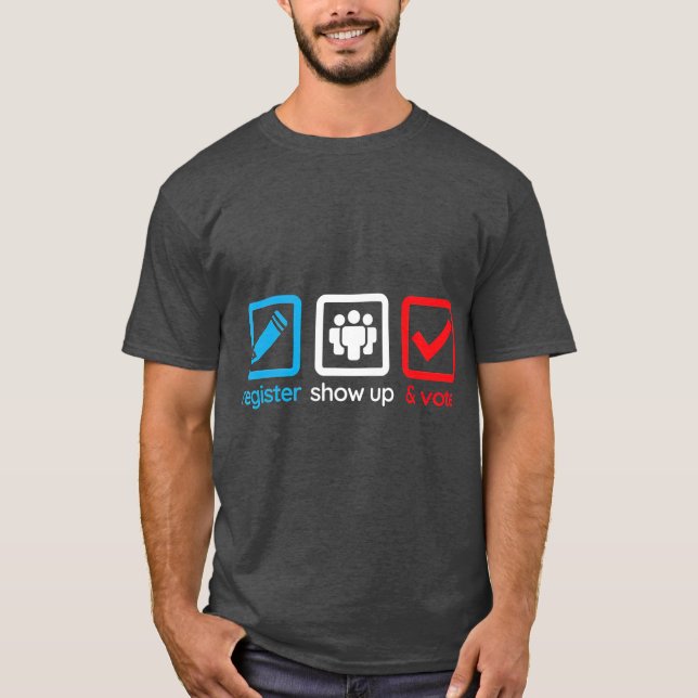 Camiseta Inscripción Mostrar Votación Para Las Elecciones D (Anverso)