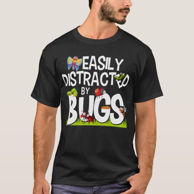 Camiseta Insecciones divertidas de fallos fácilmente distra (Anverso)