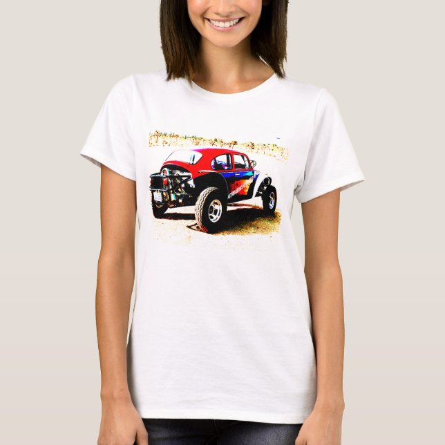 Camiseta insecto blanco y azul rojo del baja en todas las (Anverso)