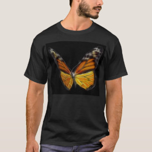 Camiseta Insecto de vuelo anaranjado de la mariposa del
