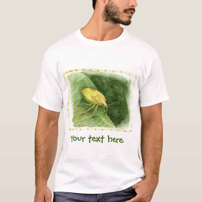 Camiseta Insecto verde claro del hedor (Anverso)