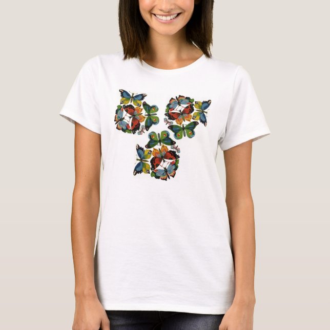 Camiseta Insectos antiguos o bichos, hermosas mariposas (Anverso)