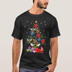 Camiseta Insectos Árbol de Navidad iluminan Navidad Lady Bi