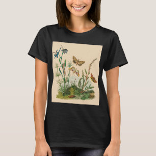 Camiseta Insectos de Jardín Vintage, mariposas, orugas