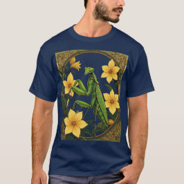 Camiseta Insectos De Mantid Y Flores De Jazmín Amarillo