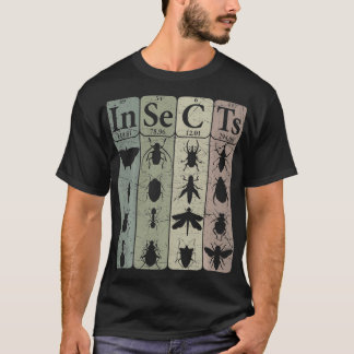 Camiseta Insectos Elementos Periódicos De Tabla Entomólogo 