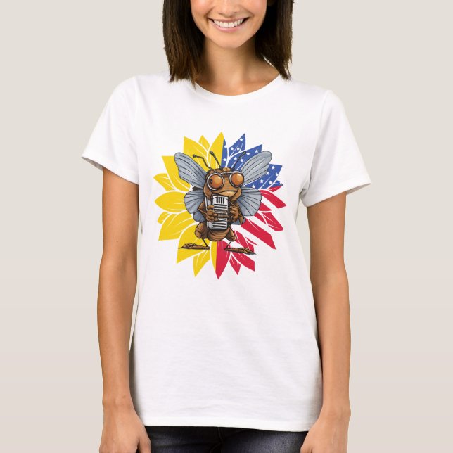 Camiseta Insectos Lover Musical Insect Bug Lover (Anverso)
