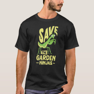 Camiseta Insectos Mantis Religiosa Ninja de Jardín Entomólo