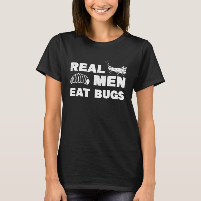 Camiseta Insectos Proteínas Comen Grasshopper Maggots I (Anverso)