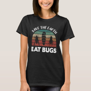 Camiseta Insectos Proteínas Comen Grasshopper Maggots I