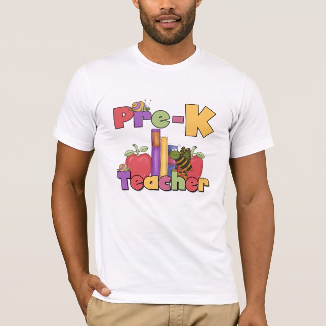 Camiseta Insectos y profesor de Pre-K de las manzanas (Anverso)
