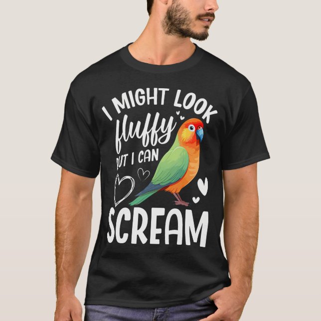 Camiseta Inseparable de Cara Melocotón Fluffy Birdkeeper Má (Anverso)