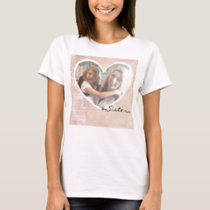 Camiseta Insertar Foto de Corazón Rosa