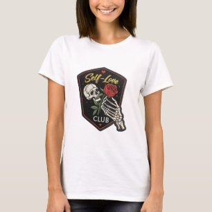 Camiseta Insigne de mano de esqueleto de Club de Amor Propi
