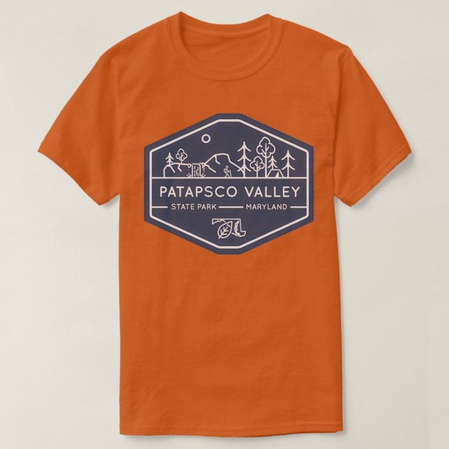 Camiseta Insignia azul del Parque Estatal del Valle de Pata (Diseño del anverso)