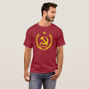 Camiseta Insignia comunista del martillo y de la hoz de