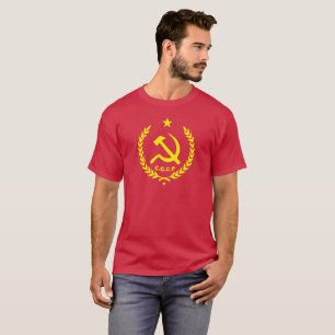Camiseta Insignia comunista del martillo y de la hoz de