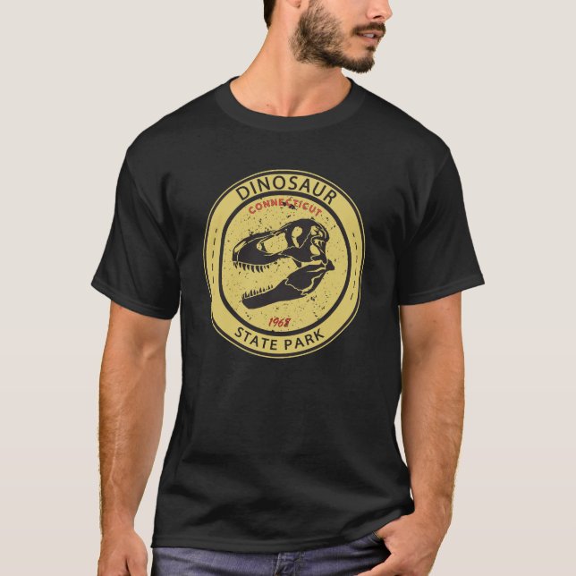 Camiseta Insignia Connecticut del Parque Estatal Dinosaur (Anverso)
