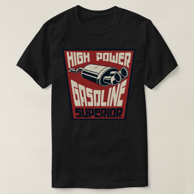 Camiseta Insignia de aceite de gasolina de época (Diseño del anverso)