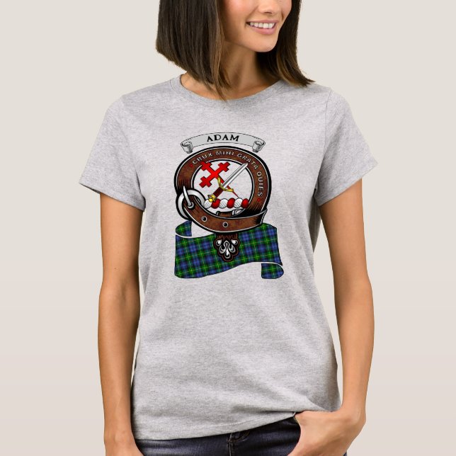 Camiseta Insignia de Adam Clan y mujeres de Tartan (Anverso)