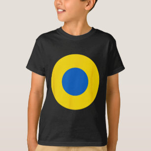 Camiseta Insignia de aeronave azul y amarilla de la Fuerza 