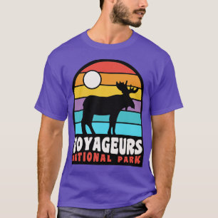 Camiseta Insígnia de alce del Parque Nacional Voyageurs Min