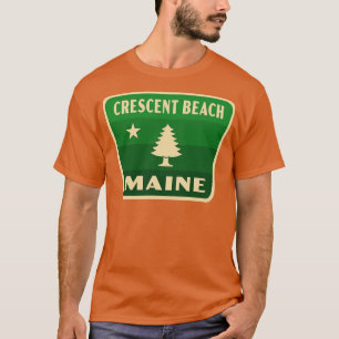 Camiseta Insignia De Árbol De Pino Retro De Crescent Beach 