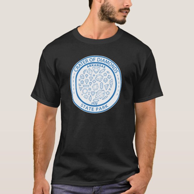 Camiseta Insignia de Arkansas, Parque Estatal Crater de Dia (Anverso)