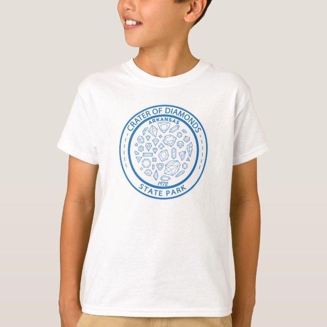 Camiseta Insignia de Arkansas, Parque Estatal Crater de Dia (Anverso)