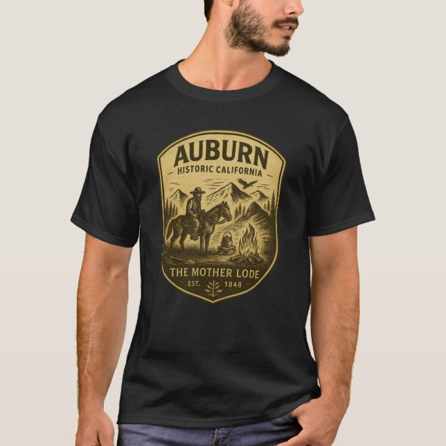 Camiseta Insignia de Auburn California – Prospectores de An (Anverso)