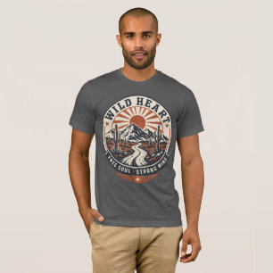 Camiseta Insígnia de aventura en la montaña del desierto vi