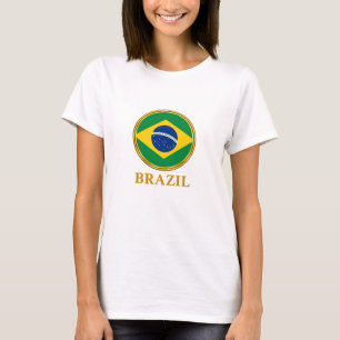 Camiseta Insígnia de bandera circular de orgullo nacional d