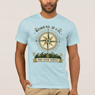 Camiseta Insignia de brújula Encuentra tu Norte BOREAL &