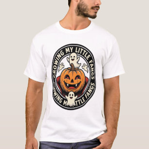 Camiseta Insígnia de Calabaza Vampiro Creciendo Mis Pequeño