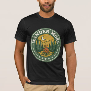 Camiseta Insignia de Campamento Vintage al Aire Libre Wande